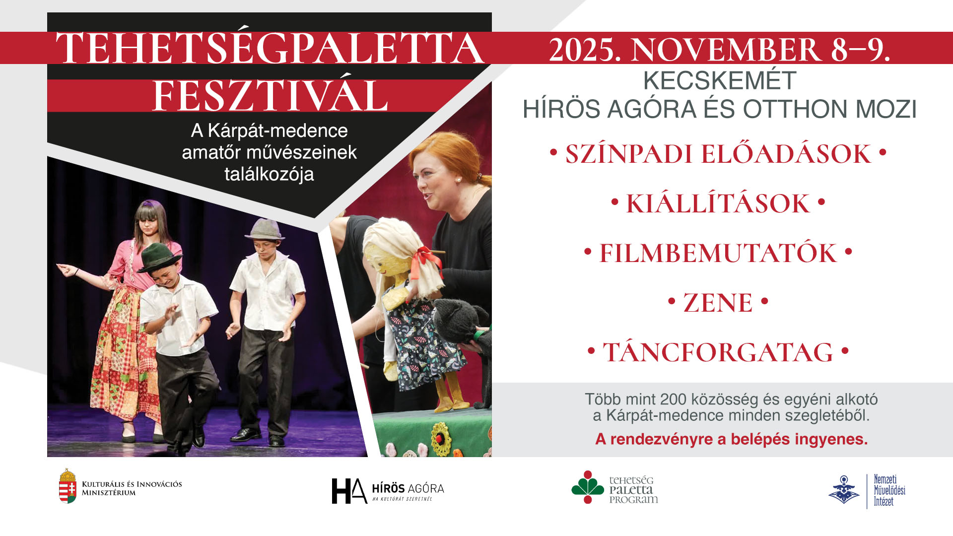 Tehetségpaletta Fesztivál – a Kárpát-medence amatőr művészeinek találkozója Kecskeméten!