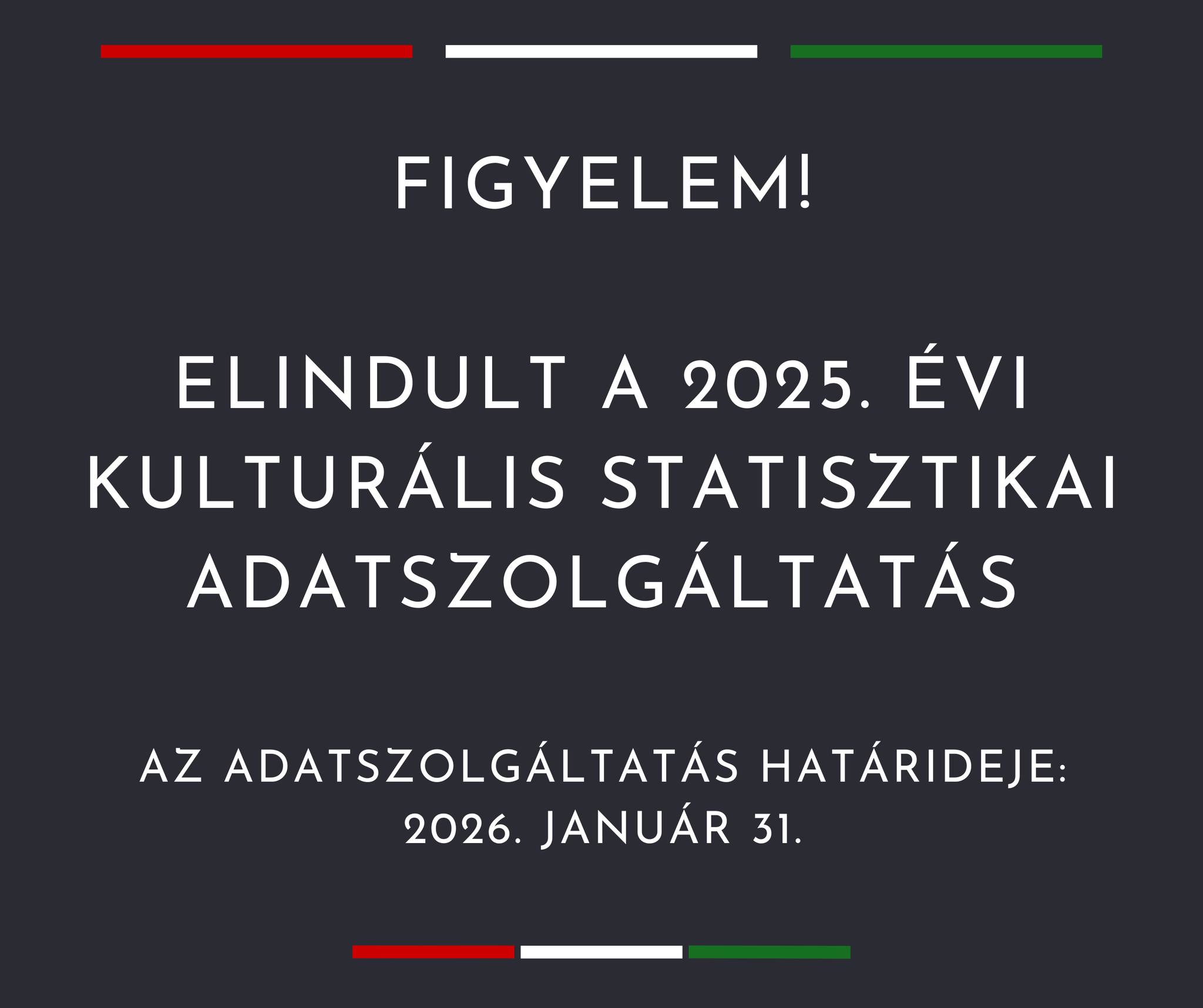 Elindult a kulturális statisztikai adatszolgáltatás