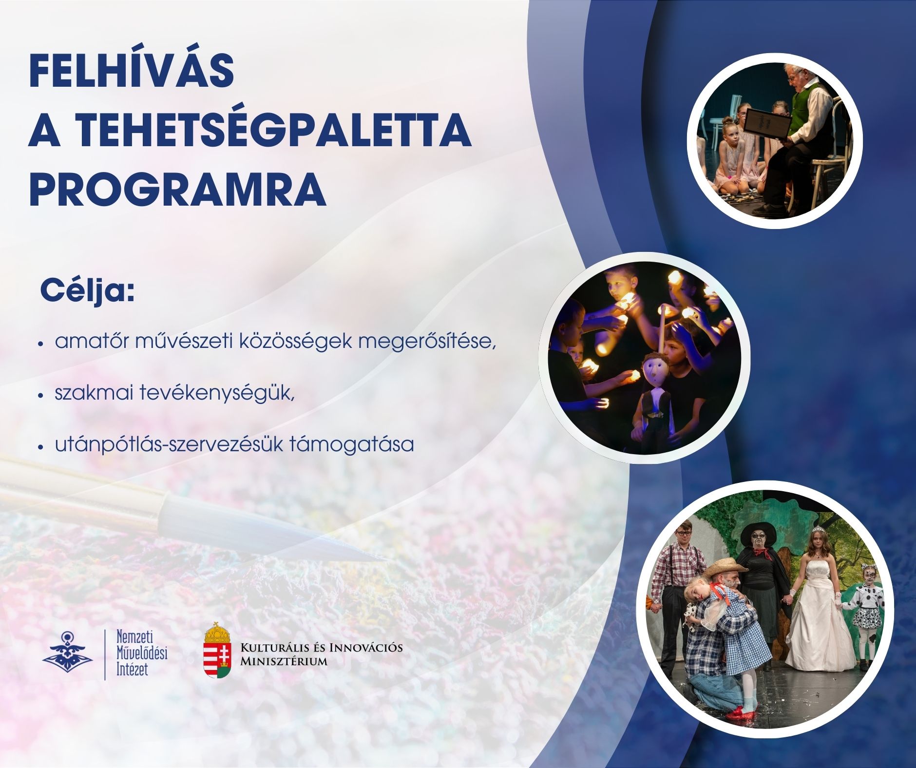 TehetségPaletta Program 2026. - Felhívás amatőr művészeti közösségek számára