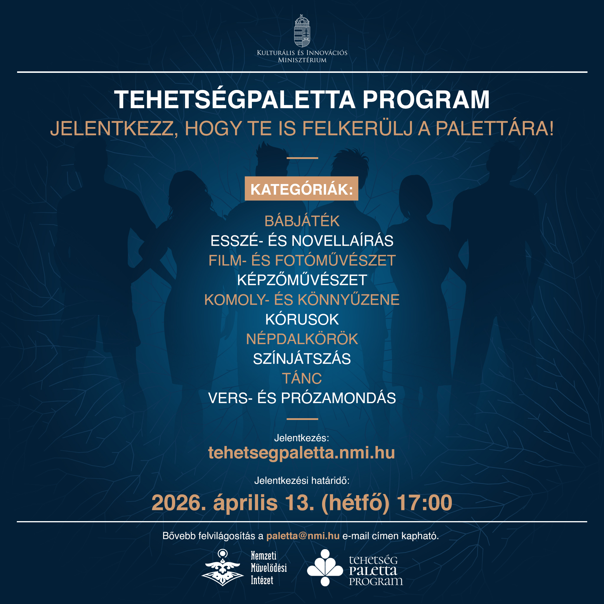 TehetségPaletta felhívás módosítása!